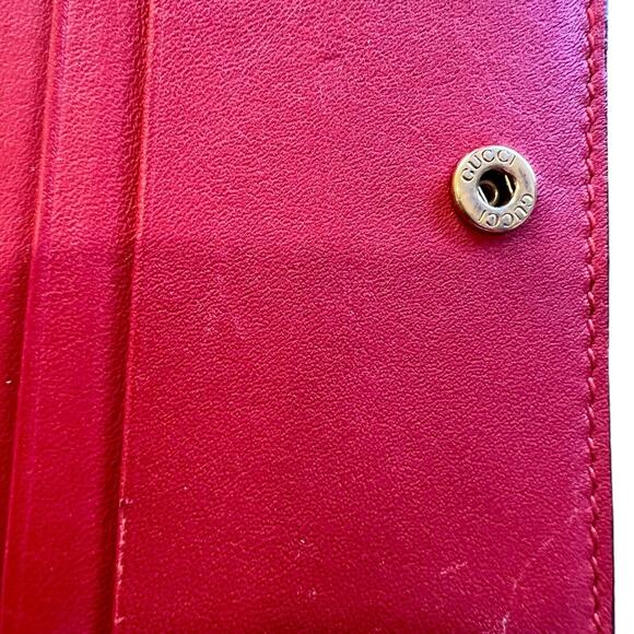 Gucci Women's Leather Queen Margaret Bee Card Case / Wallet - Picture 12 of 13